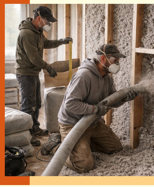 Утепление таунхауса эковатой в Гатчине для максимально теплых стен