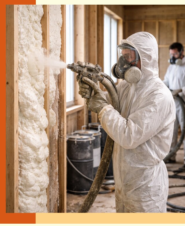 Утепление каркасного дома пенополиуретаном в Гатчине