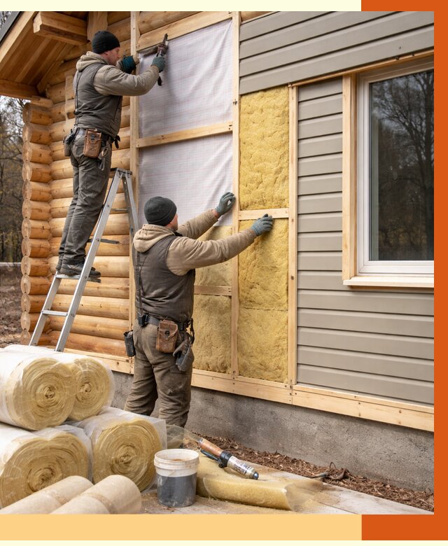 Утепление деревянного дома в Гатчине от 6371 руб./м2 — заказать работы | ТепломастерГтч