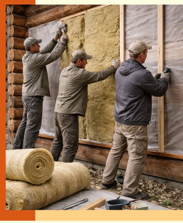 Утепление деревянного дома в Гатчине эффективными технологиями