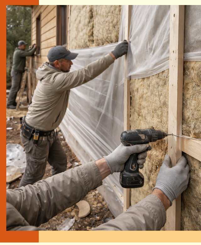 Утепление дома из бруса в Гатчине качественно и долговечно