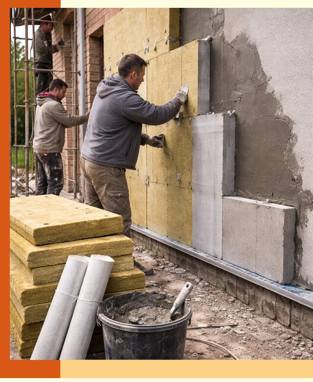 Утепление кирпичного дома под ключ в Гатчине