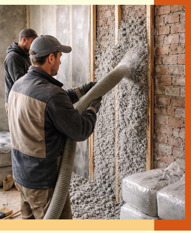 Утепление кирпичного дома эковатой в Гатчине от 2415 руб./м² | ТепломастерГтч