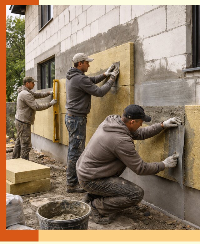 Утепление дома из газобетона в Гатчине качественно и долговечно