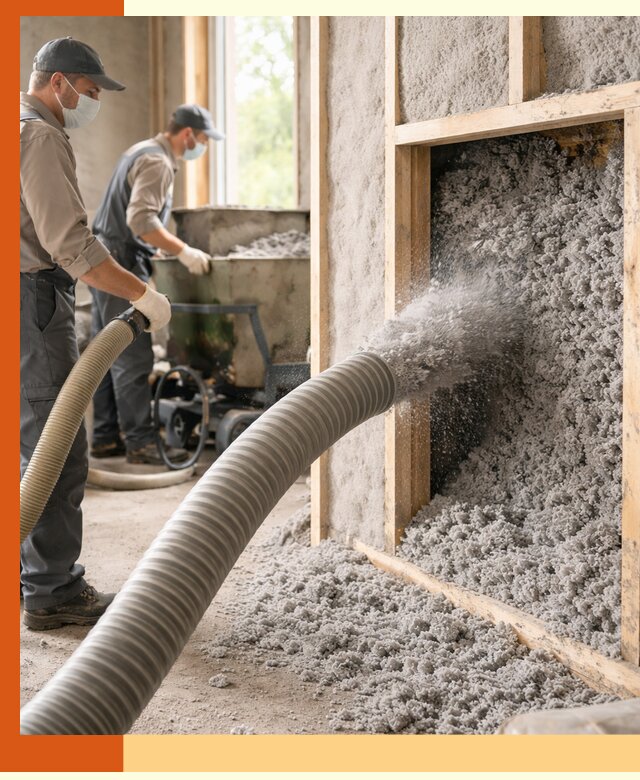 Утепление коттеджа эковатой в Гатчине с гарантией качества