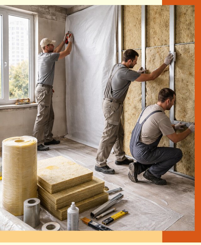 Утепление квартиры в Гатчине от 4624 руб/м2 — утеплить квартиру изнутри и снаружи | ТепломастерГтч