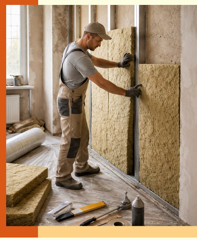 Утепление квартиры в Гатчине — комплексная теплоизоляция стен и полов