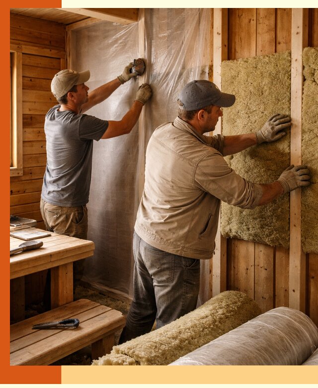 Утепление бани изнутри в Гатчине качественно и недорого