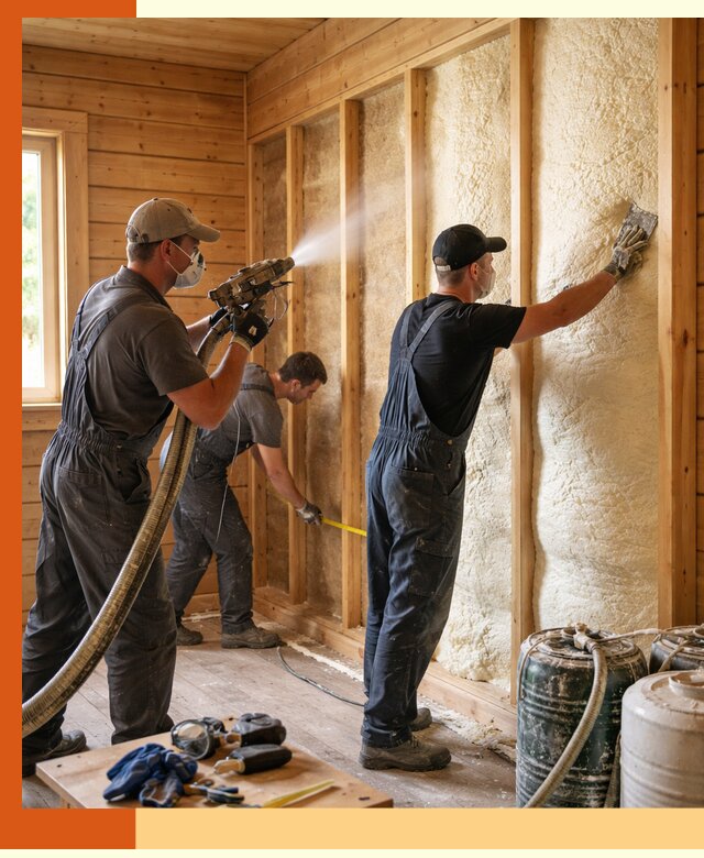 Утепление бани пенополиуретаном (ППУ) в Гатчине