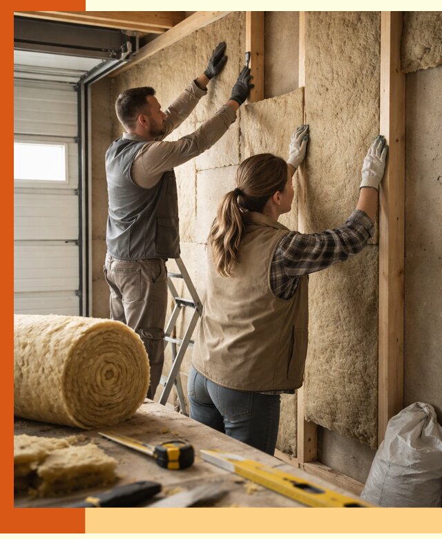 Утепление гаража изнутри в Гатчине: быстро и надежно
