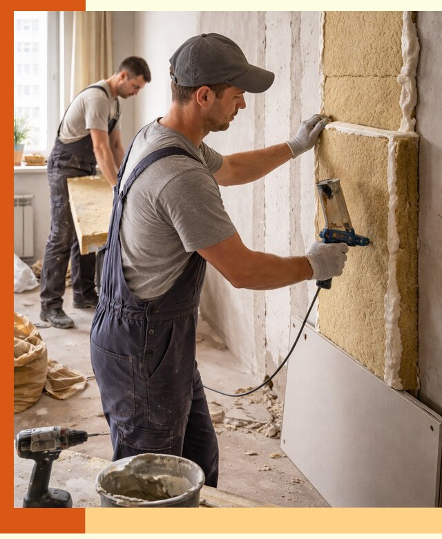 Утепление стен изнутри в Гатчине — качественно и эффективно