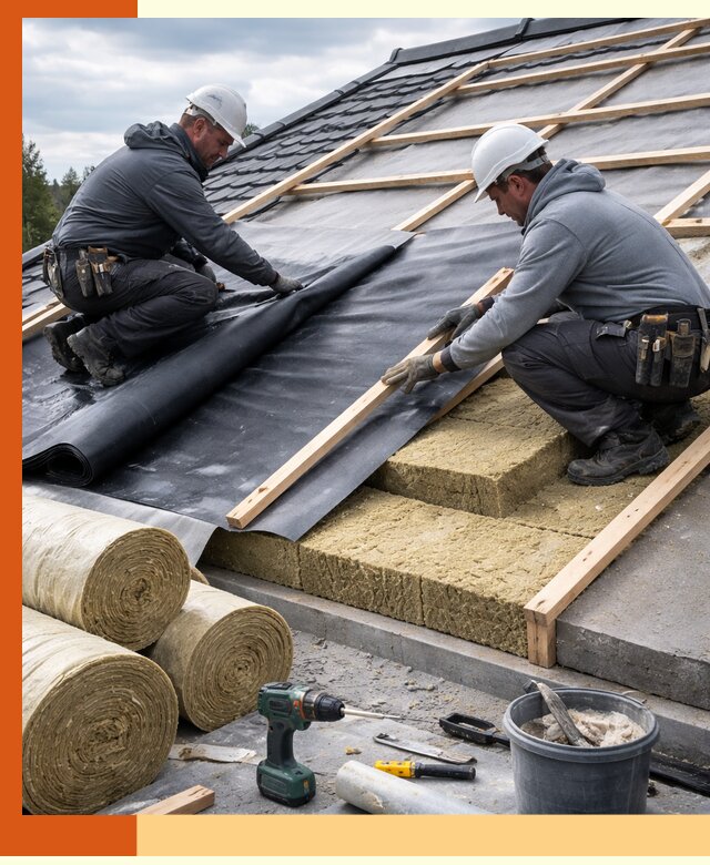 Утепление крыши снаружи в Гатчине: профессиональная теплоизоляция
