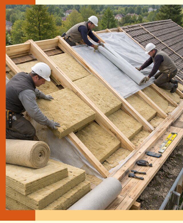 Утепление скатной крыши в Гатчине качественно и надёжно