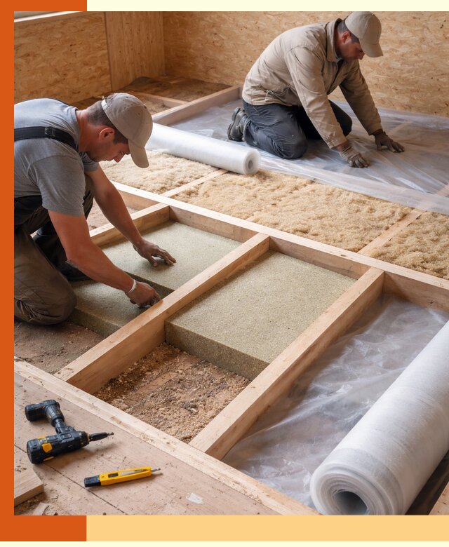 Профессиональное утепление деревянного пола в Гатчине