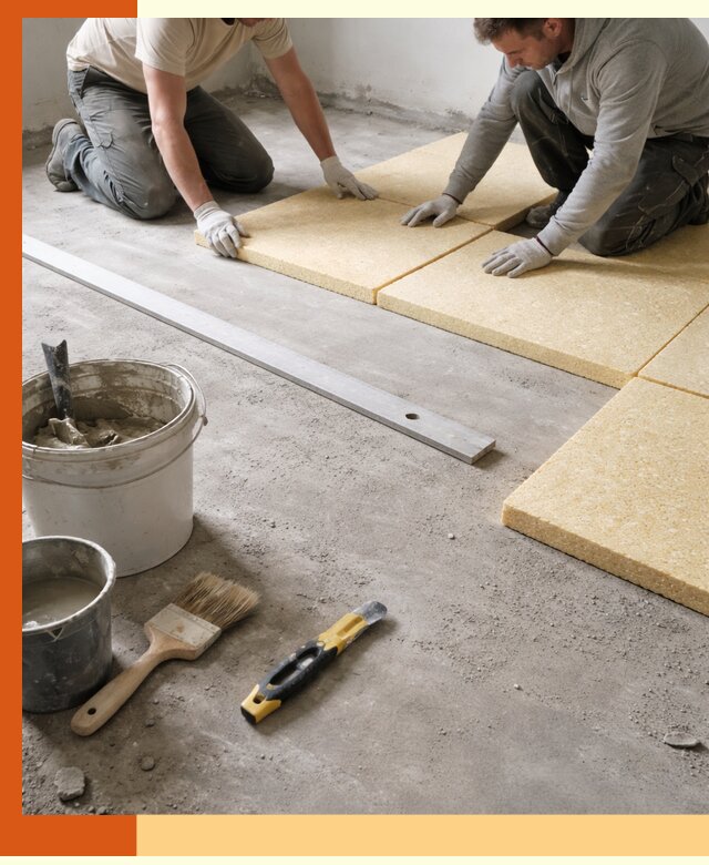 Утепление бетонного пола в Гатчине профессионально и недорого