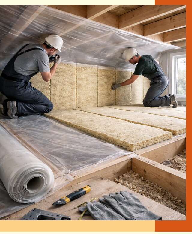 Утепление перекрытий в Гатчине от 2929 руб/м2 — утепление межэтажных и чердачных | ТепломастерГтч