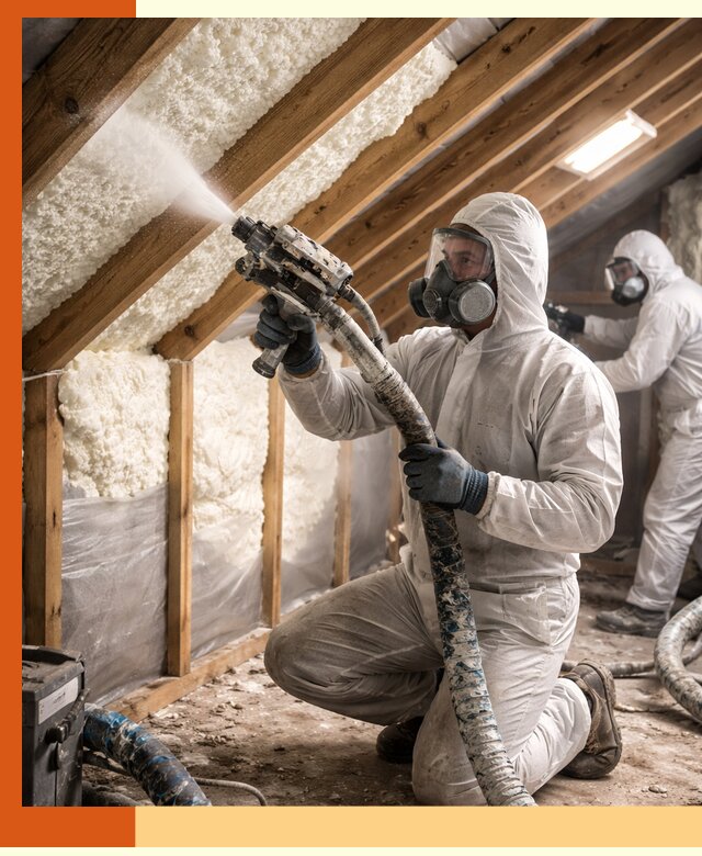 Утепление чердака пенополиуретаном (ППУ) в Гатчине