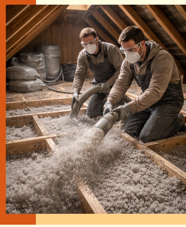 Утепление чердака эковатой в Гатчине — быстро и надёжно