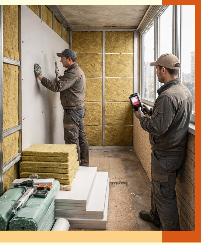 Утепление балкона в Гатчине от 4624 руб. под ключ | ТепломастерГтч