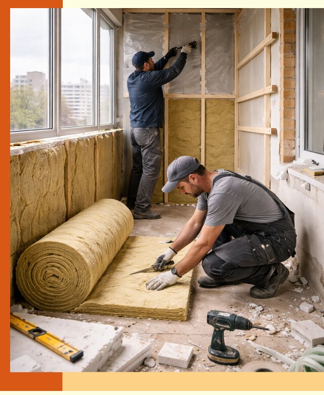 Утепление балкона под ключ в Гатчине качественно и быстро