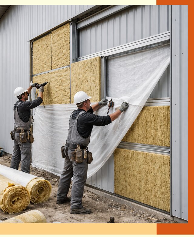 Утепление металлического склада в Гатчине от 4624 руб/м2 — комплексное утепление под ключ | ТепломастерГтч