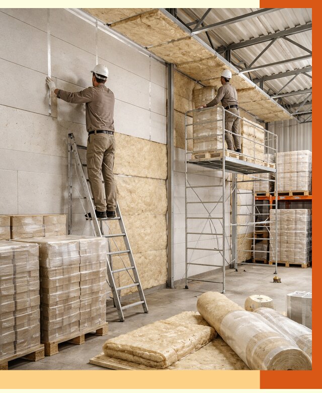 Утепление склада готовой продукции в Гатчине от 2004 руб./м2 — комплексно | ТепломастерГтч