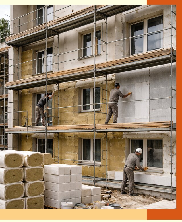 Утепление гостиницы в Гатчине от 7399 руб./м2 — комплексно, ППУ, под ключ | ТепломастерГтч