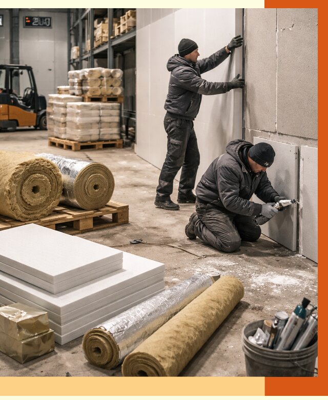 Утепление холодного склада в Гатчине от 8735 руб/м2 — комплексное под ключ | ТепломастерГтч