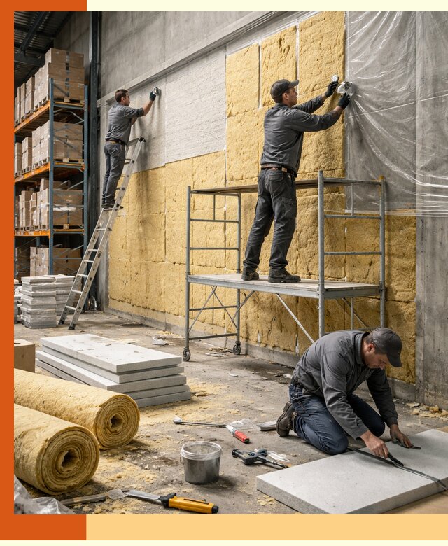 Утепление холодного склада под ключ в Гатчине