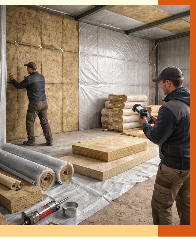 Утепление теплого склада в Гатчине под ключ от 11817 руб/м² | ТепломастерГтч