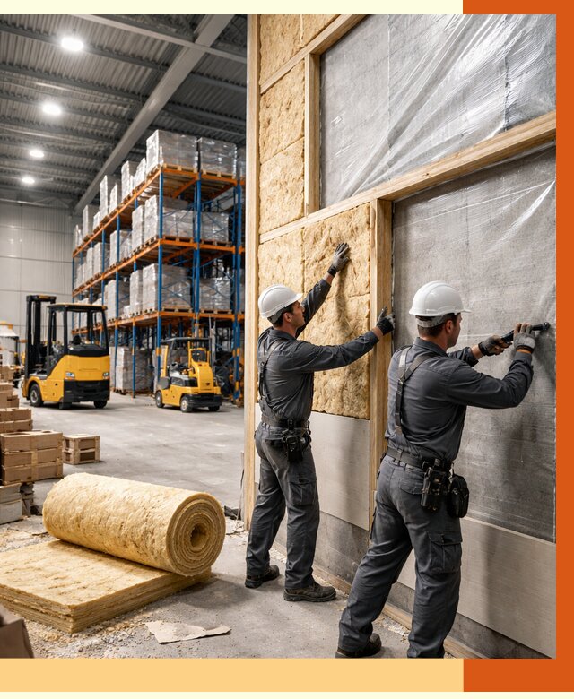 Утепление склада с техникой в Гатчине от 4316 руб./м2 — комплексно под ключ | ТепломастерГтч