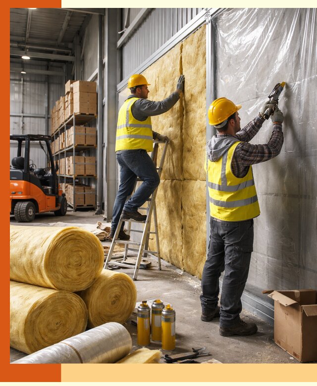 Утепление склада с техникой в Гатчине под ключ