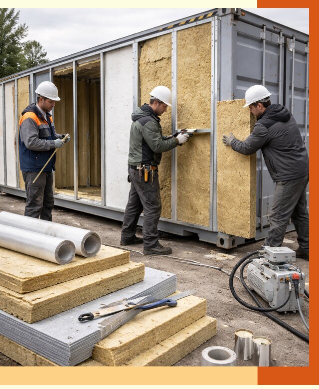 Утепление морского контейнера в Гатчине от 3854 руб. под ключ | ТепломастерГтч