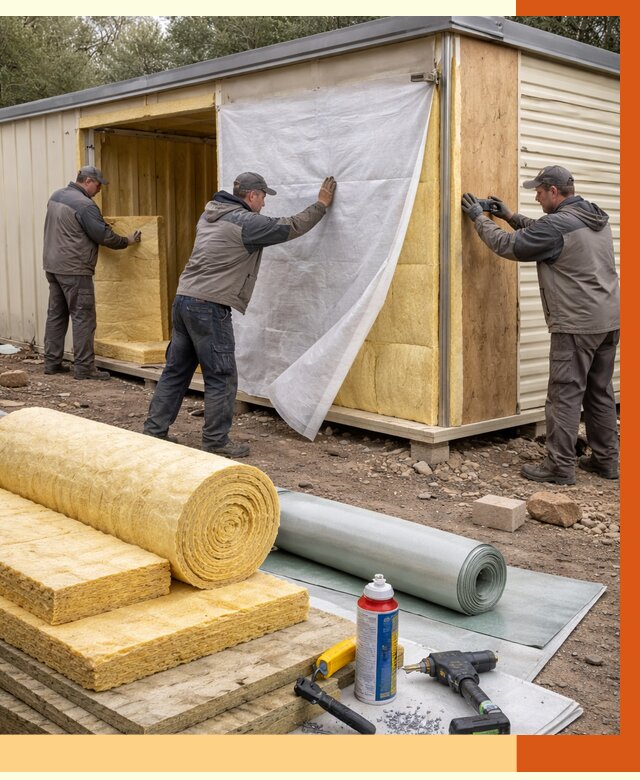 Утепление строительной бытовки в Гатчине от 12845 руб. под ключ | ТепломастерГтч