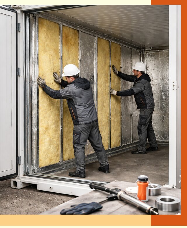 Утепление рефрижераторного контейнера в Гатчине от 46242 руб./м² | ТепломастерГтч