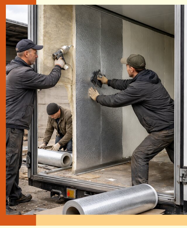 Утепление холодильного кузова в Гатчине — монтаж и теплоизоляция