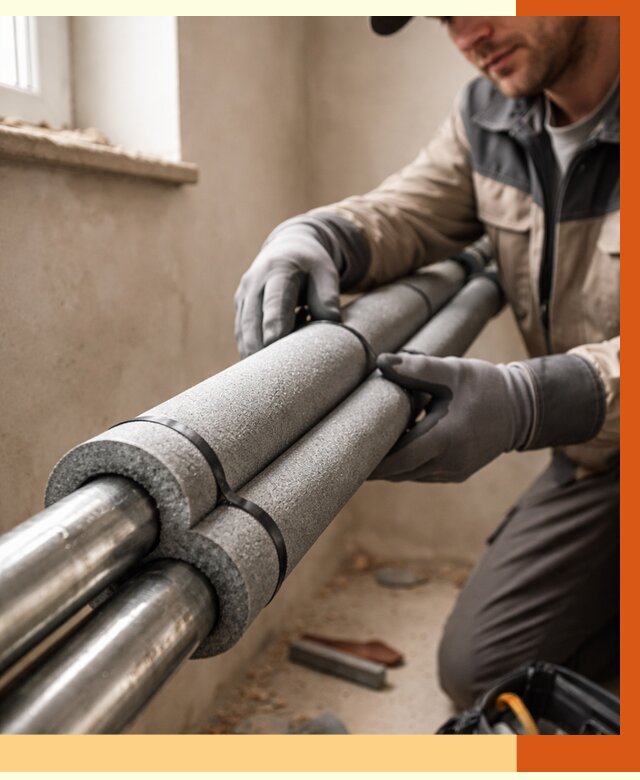 Утепление труб отопления в Гатчине от 2929 руб. за м² — услуги под ключ | ТепломастерГтч