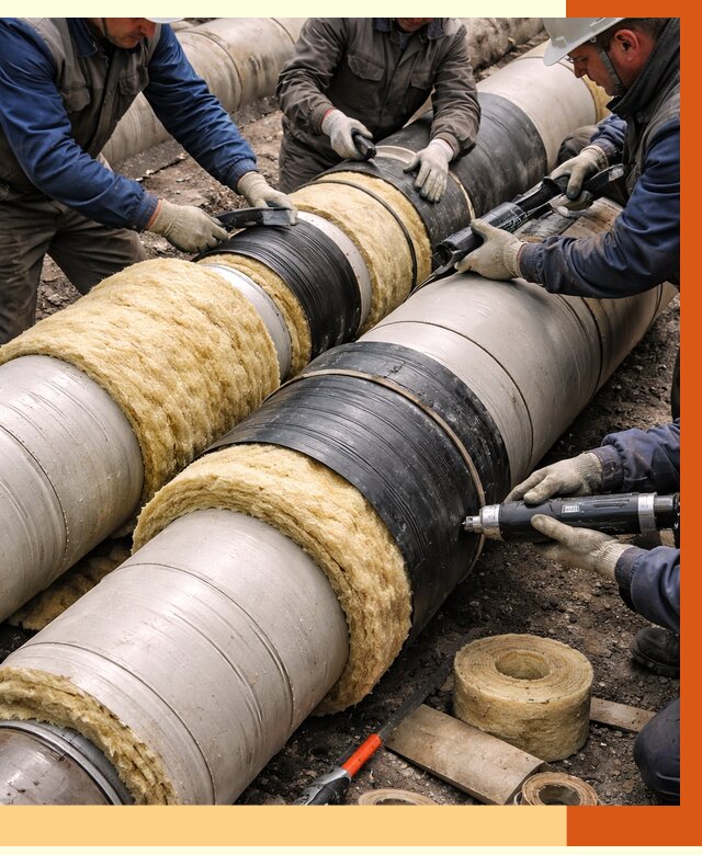 Утепление трубопровода в Гатчине под ключ от 1901 руб. — надежно и выгодно | ТепломастерГтч