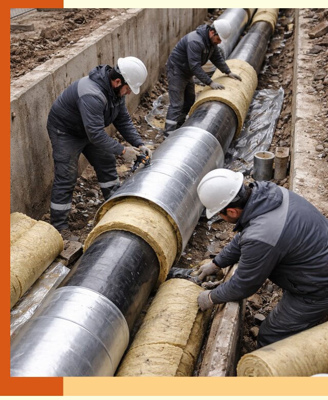 Утепление теплотрассы в Гатчине: утеплительные работы и материалы