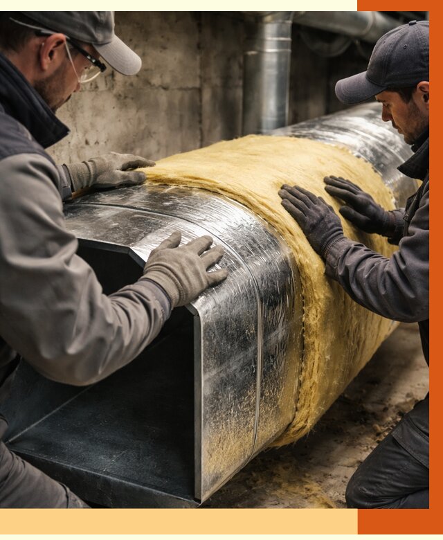 Утепление воздуховодов в Гатчине от 4316 руб. — теплоизоляция вентиляции | ТепломастерГтч