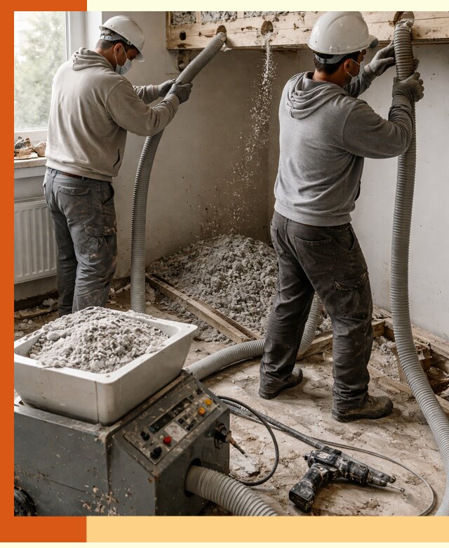 Заполнение пустот перекрытий пеной и наполнителями в Гатчине