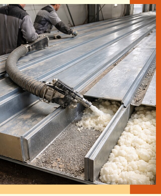 Заполнение пустот кровельных панелей в Гатчине от 7399 руб. под ключ | ТепломастерГтч