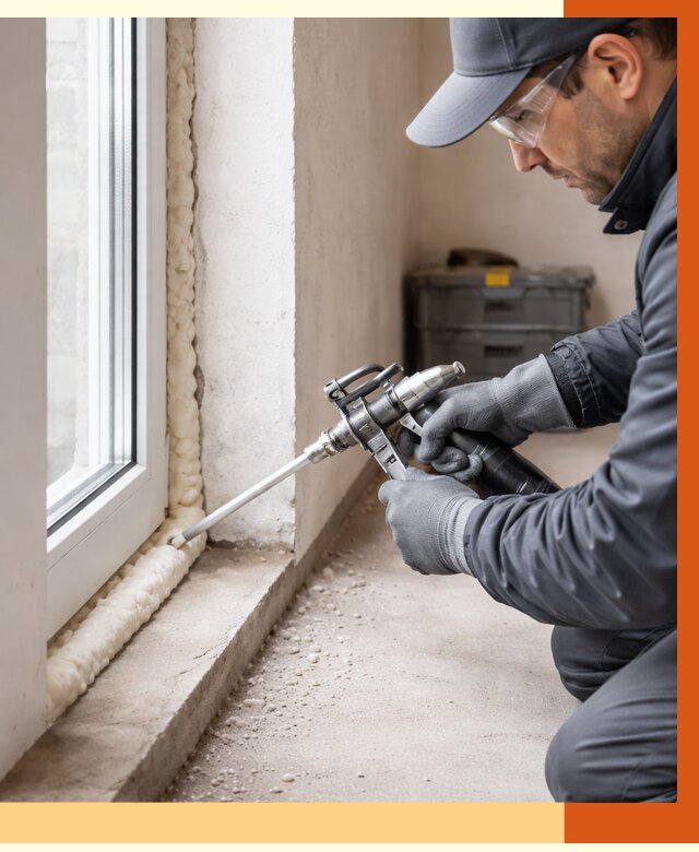 Герметизация стыков ППУ в Гатчине от 1696 руб. за м2 — утепление примыканий под ключ | ТепломастерГтч