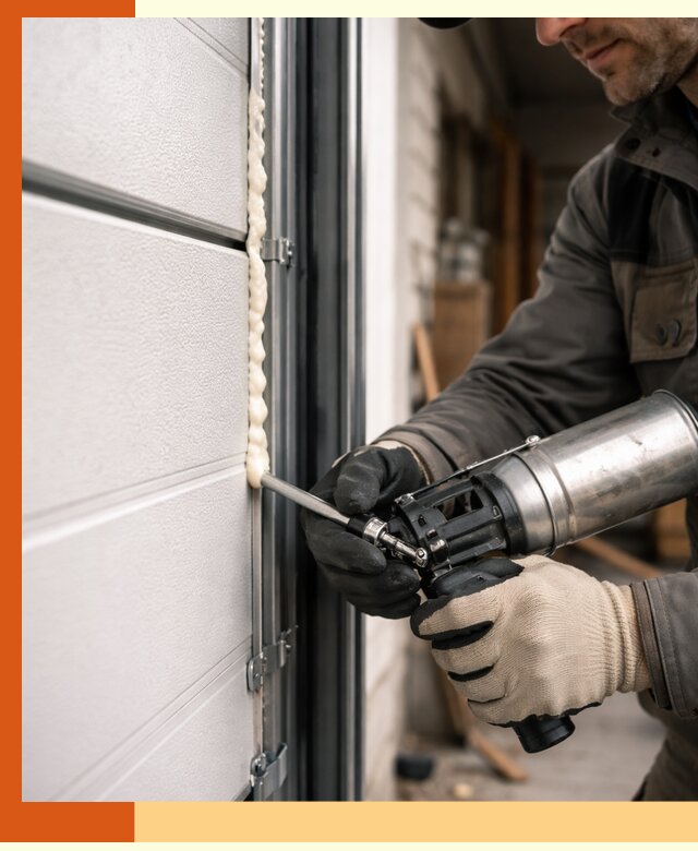 Заполнение пустот ворот в Гатчине профессионально и герметично