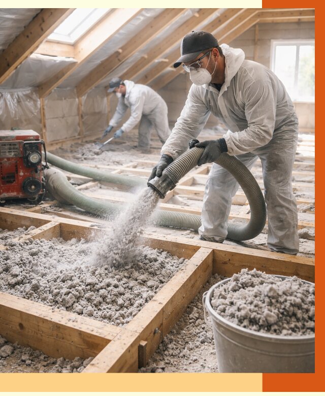 Утепление эковатой в Гатчине от 3031 руб./м2 — монтаж и задувка | ТепломастерГтч