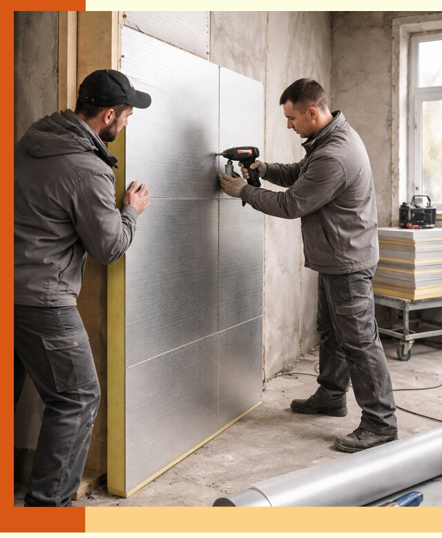 Утепление PIR панелями домов и зданий в Гатчине