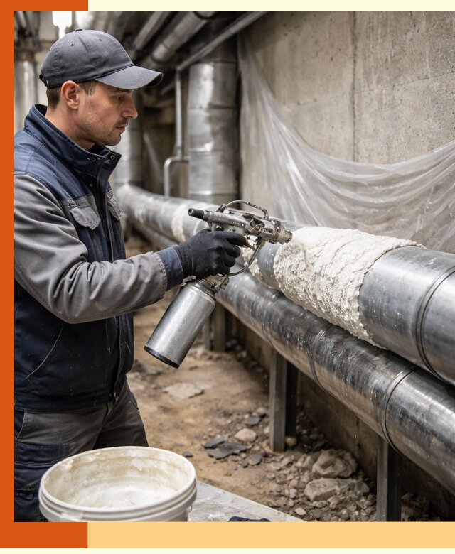 Утепление труб жидкой теплоизоляцией в Гатчине