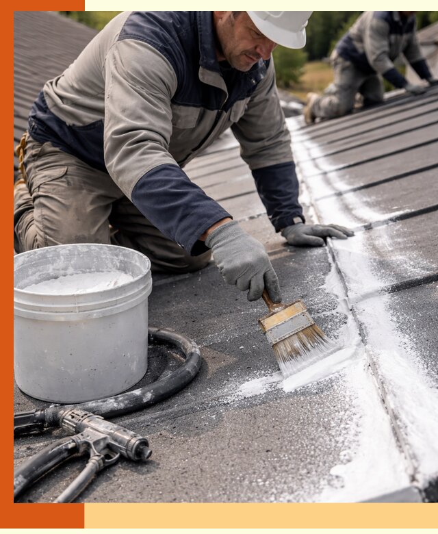 Утепление кровли жидкой теплоизоляцией в Гатчине