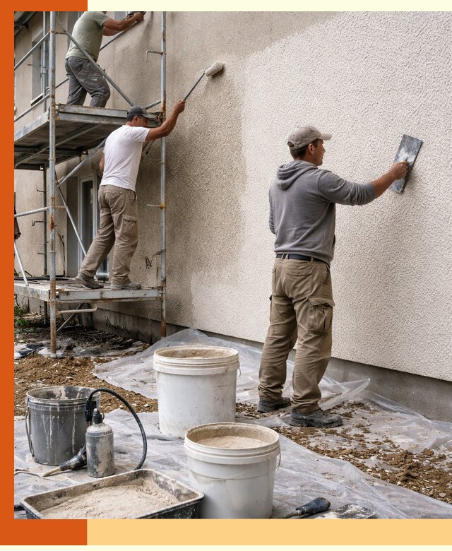 Утепление фасада жидкой пробкой в Гатчине