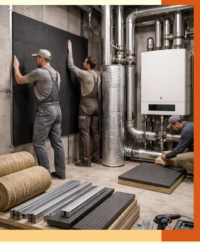 Шумоизоляция котельной в Гатчине от 6679 руб. под ключ | Профессиональная звукоизоляция — ТепломастерГтч